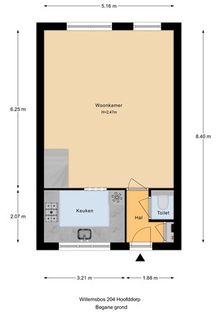 Floorplan - Willemsbos, 2134 EJ Hoofddorp